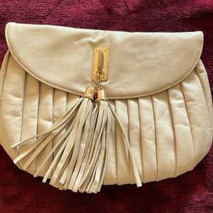 Cream and gold bag